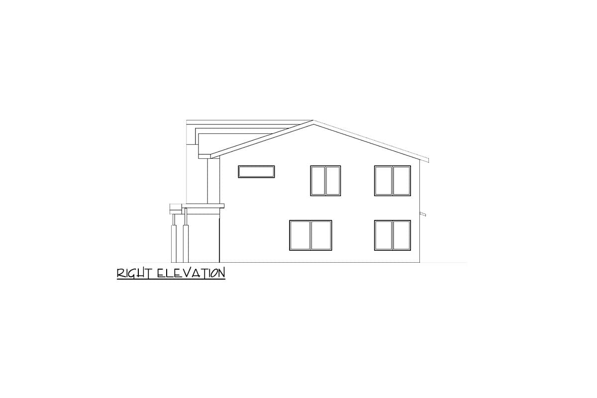 Plan 666268RAF: Contemporary Modern Duplex Home Plan with 3 Bed Units Under 1800 Sq Ft - Image #8 - Contemporary, Modern, Northwest
