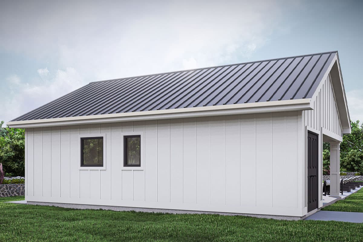 Plan 623364DJ: Modern Pool House with Large Covered Outdoor Living and Outdoor Shower - Image #5 - Coastal Contemporary, Colonial, Country, Modern Farmhouse, New American