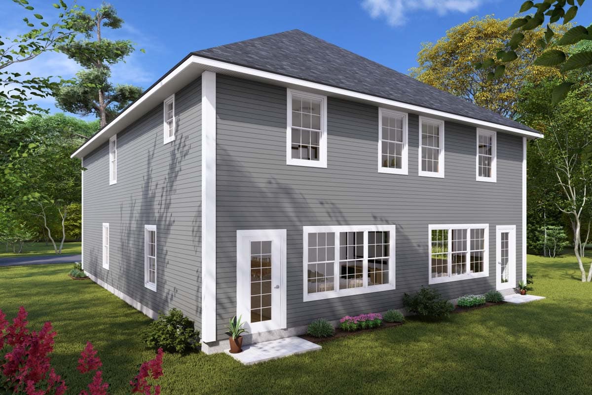 Plan 52355WM: Traditional Duplex House Plan with 3 Bed Units - 1567 Sq Ft Each - Image #4 - Country, Traditional