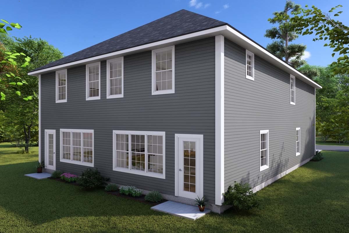 Plan 52355WM: Traditional Duplex House Plan with 3 Bed Units - 1567 Sq Ft Each - Image #5 - Country, Traditional