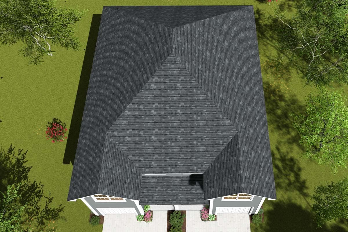 Plan 52355WM: Traditional Duplex House Plan with 3 Bed Units - 1567 Sq Ft Each - Image #6 - Country, Traditional