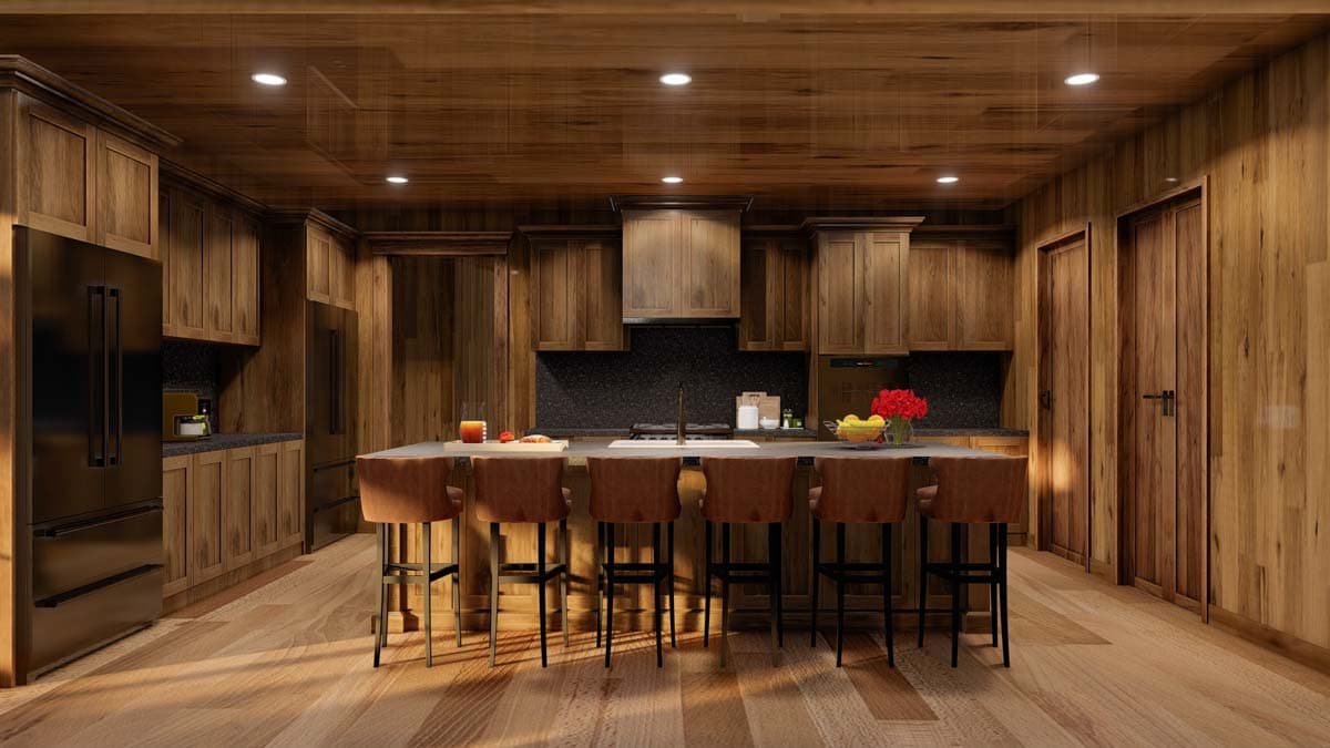 Plan 70887MK: New American Barndominium-Style Plan with Outdoor Fireplace and Oversized RV Garage- 2631 Sq Ft - Image #9 - Barndominium, Country, Craftsman, Farmhouse, New American, Southern