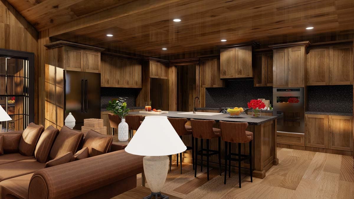 Plan 70887MK: New American Barndominium-Style Plan with Outdoor Fireplace and Oversized RV Garage- 2631 Sq Ft - Image #10 - Barndominium, Country, Craftsman, Farmhouse, New American, Southern