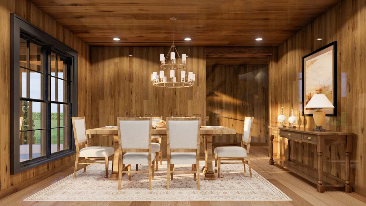 Plan 70887MK: New American Barndominium-Style Plan with Outdoor Fireplace and Oversized RV Garage- 2631 Sq Ft - Image #13 - Barndominium, Country, Craftsman, Farmhouse, New American, Southern