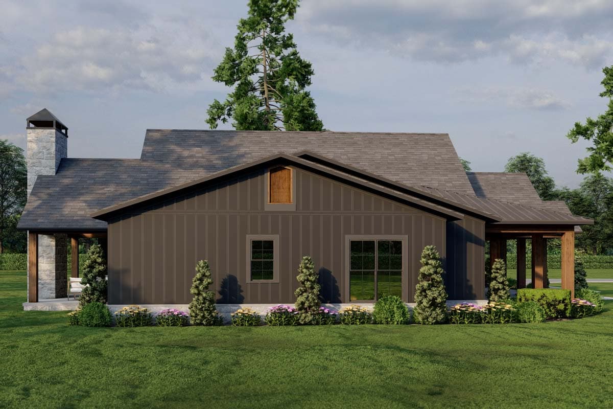 Plan 70887MK: New American Barndominium-Style Plan with Outdoor Fireplace and Oversized RV Garage- 2631 Sq Ft - Image #14 - Barndominium, Country, Craftsman, Farmhouse, New American, Southern