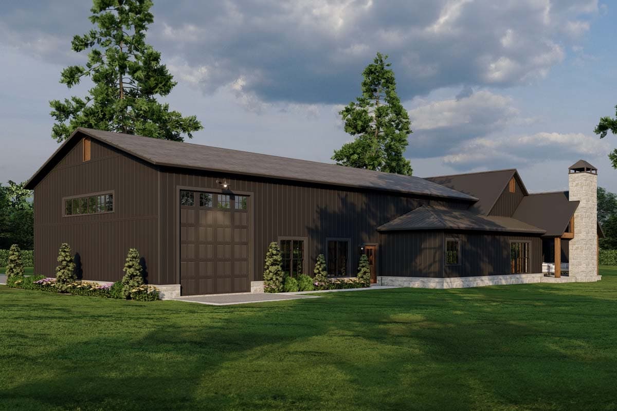 Plan 70887MK: New American Barndominium-Style Plan with Outdoor Fireplace and Oversized RV Garage- 2631 Sq Ft - Image #18 - Barndominium, Country, Craftsman, Farmhouse, New American, Southern