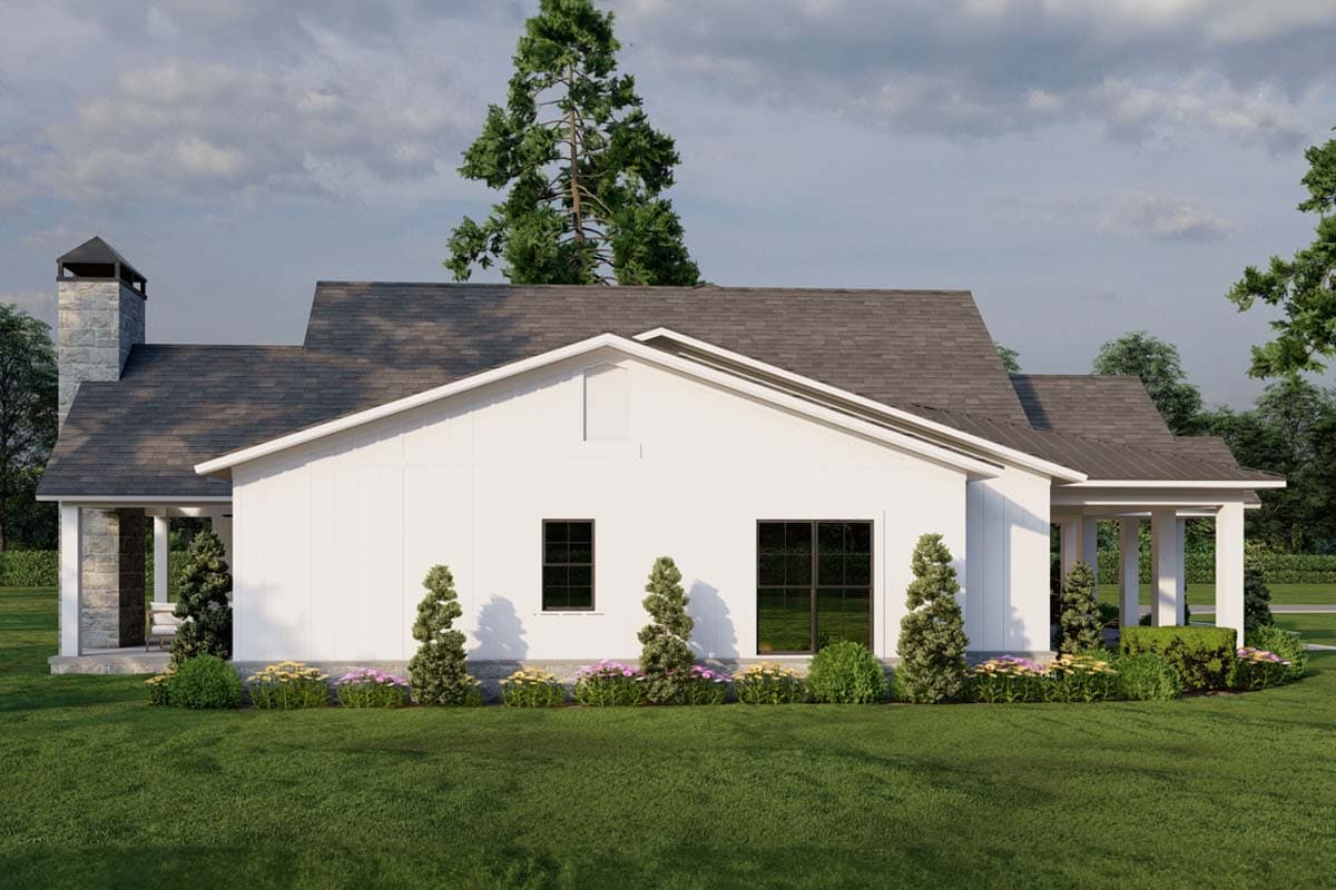 Plan 70887MK: New American Barndominium-Style Plan with Outdoor Fireplace and Oversized RV Garage- 2631 Sq Ft - Image #23 - Barndominium, Country, Craftsman, Farmhouse, New American, Southern