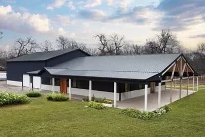 3-Bed Barndominium Home Plan with Wrap Around Porch and Playroom - 2423 Sq Ft