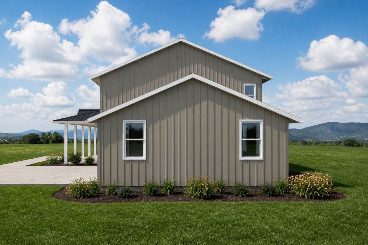 Plan 400023FTY: 2-Story Barndominium-Style Home Plan with Master on 1st Floor and Loft - 2310 Sq Ft - Image #14 - Barndominium, Country, Modern Farmhouse, New American