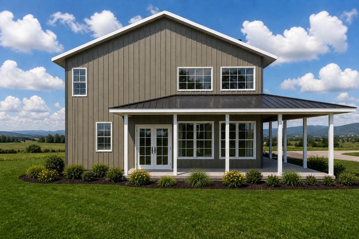 Plan 400023FTY: 2-Story Barndominium-Style Home Plan with Master on 1st Floor and Loft - 2310 Sq Ft - Image #18 - Barndominium, Country, Modern Farmhouse, New American