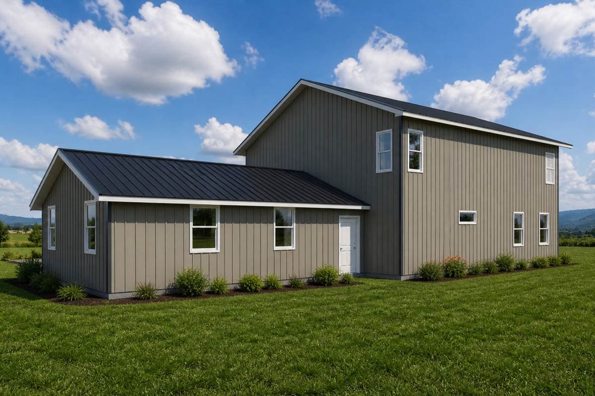 Plan 400023FTY: 2-Story Barndominium-Style Home Plan with Master on 1st Floor and Loft - 2310 Sq Ft - Image #15 - Barndominium, Country, Modern Farmhouse, New American