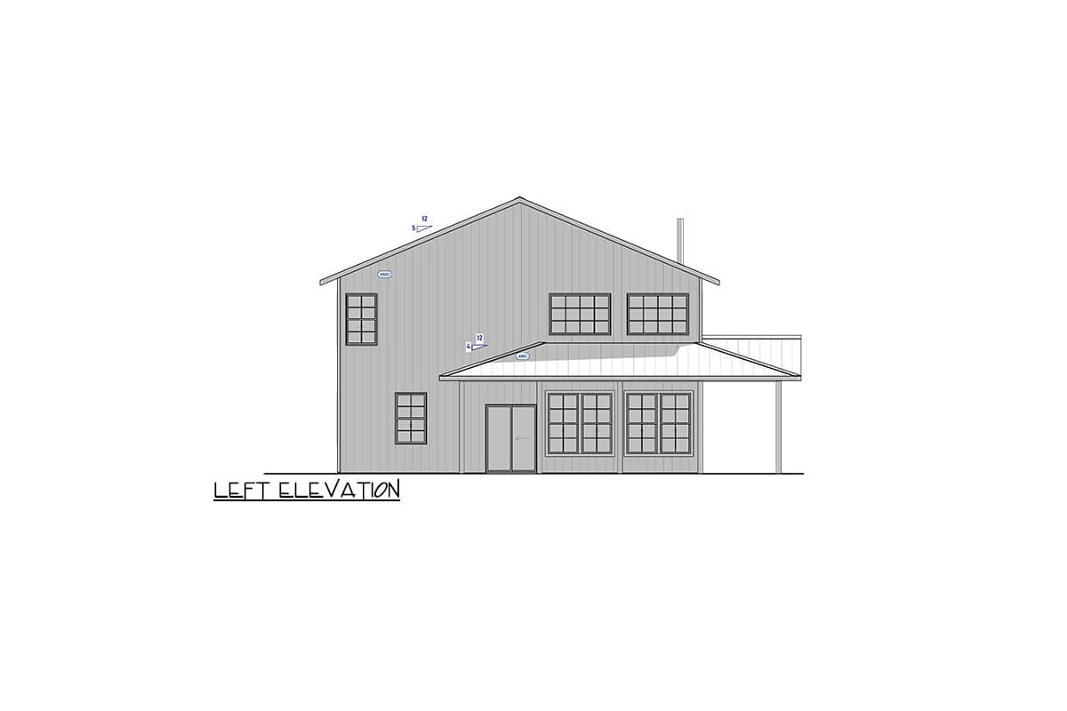 Plan 400023FTY: 2-Story Barndominium-Style Home Plan with Master on 1st Floor and Loft - 2310 Sq Ft - Image #20 - Barndominium, Country, Modern Farmhouse, New American