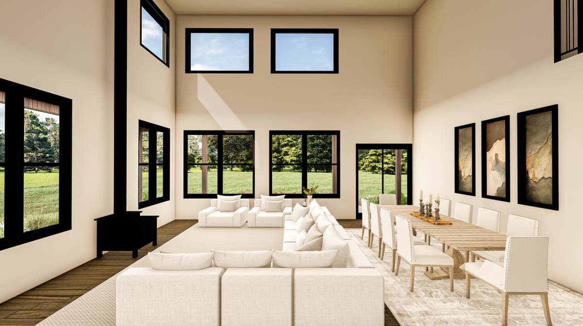 Plan 400023FTY: 2-Story Barndominium-Style Home Plan with Master on 1st Floor and Loft - 2310 Sq Ft - Image #6 - Barndominium, Country, Modern Farmhouse, New American