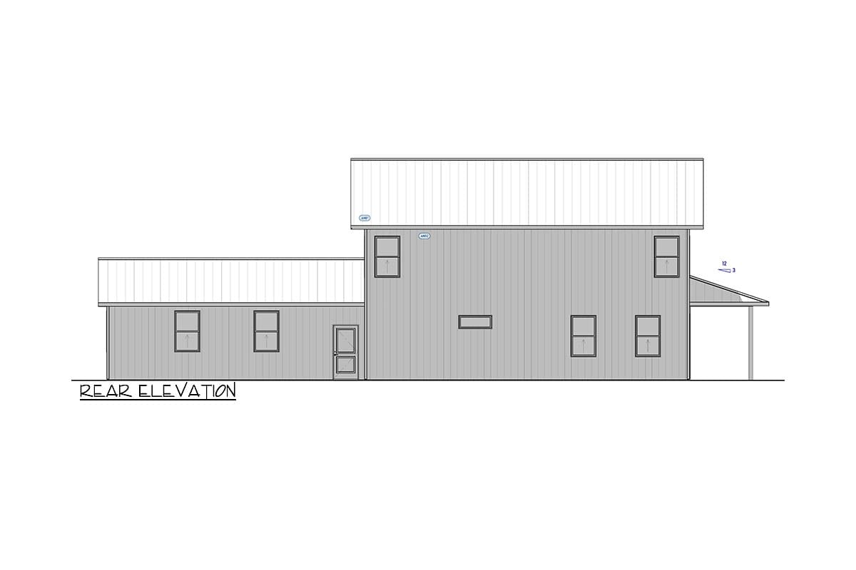 Plan 400023FTY: 2-Story Barndominium-Style Home Plan with Master on 1st Floor and Loft - 2310 Sq Ft - Image #21 - Barndominium, Country, Modern Farmhouse, New American
