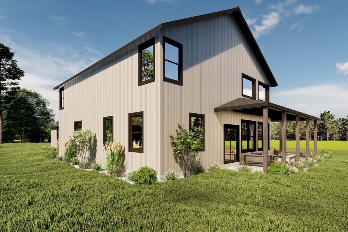 Plan 400023FTY: 2-Story Barndominium-Style Home Plan with Master on 1st Floor and Loft - 2310 Sq Ft - Image #14 - Barndominium, Country, Modern Farmhouse, New American