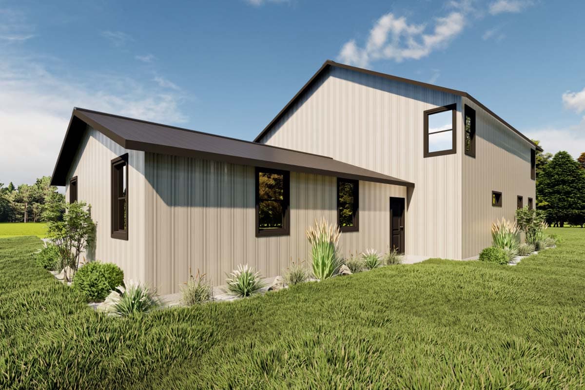 Plan 400023FTY: 2-Story Barndominium-Style Home Plan with Master on 1st Floor and Loft - 2310 Sq Ft - Image #16 - Barndominium, Country, Modern Farmhouse, New American