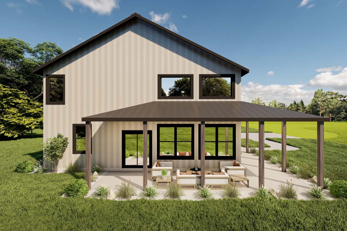 Plan 400023FTY: 2-Story Barndominium-Style Home Plan with Master on 1st Floor and Loft - 2310 Sq Ft - Image #18 - Barndominium, Country, Modern Farmhouse, New American