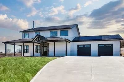 2-Story Barndominium-Style Home Plan with Master on 1st Floor and Loft - 2310 Sq Ft