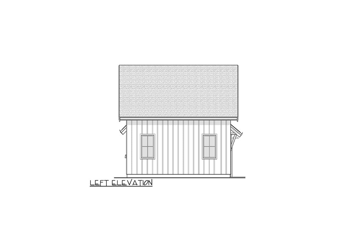 Plan 270100AF: Two-Story Pool House with Loft Above - 587 Sq Ft - Image #6 - Colonial, Country, Craftsman, Modern Farmhouse, New American, Traditional