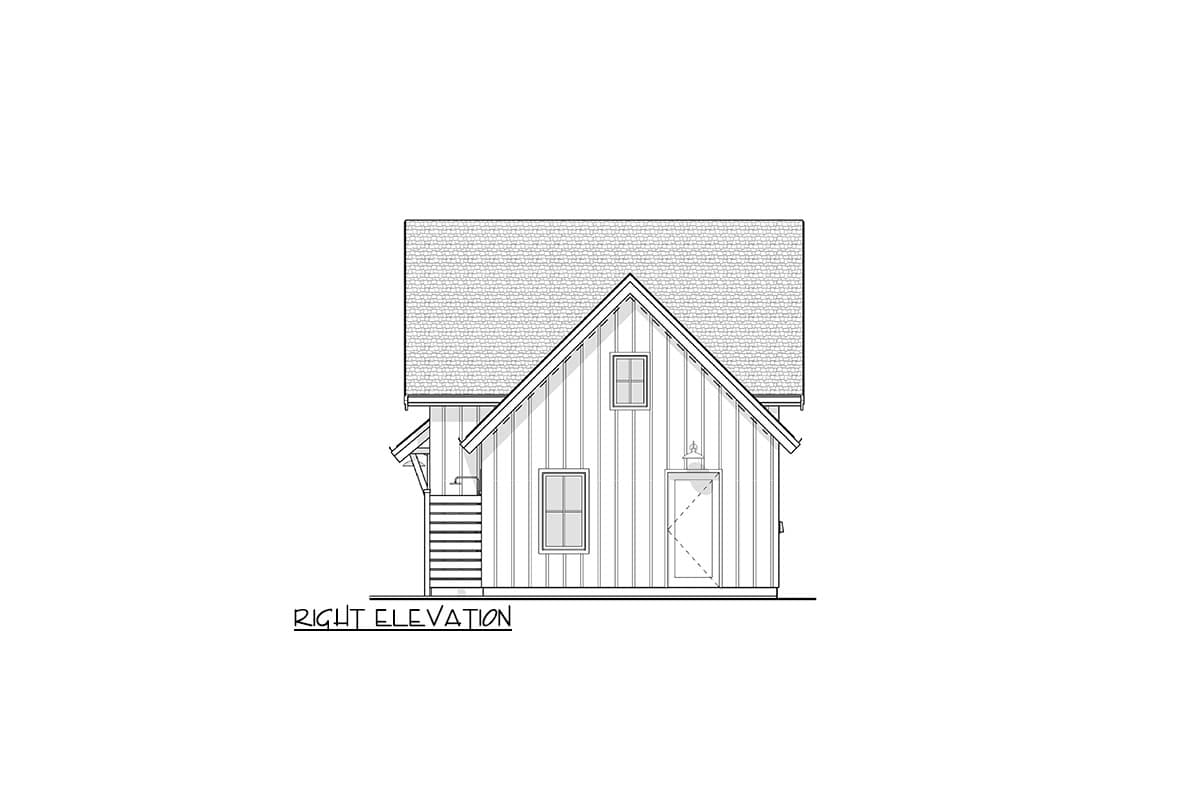 Plan 270100AF: Two-Story Pool House with Loft Above - 587 Sq Ft - Image #8 - Colonial, Country, Craftsman, Modern Farmhouse, New American, Traditional