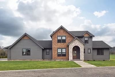 Two-Story European Style Home Plan with Rec Room Above - 2853 Sq Ft