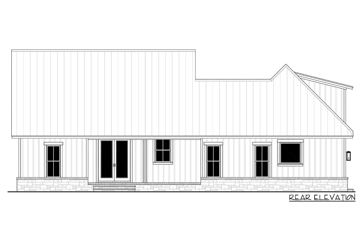 Plan 51965HZ: 3-Bed Modern Farmhouse Starter Home Plan with Optionally Finished Bonus Room - 1793 Sq Ft - Image #5 - Country, Craftsman, Hill Country, Modern Farmhouse, New American, Rustic