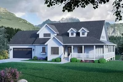 3-Bed Modern Farmhouse with Two Master Suites and Optional Lower Level - 2300 Sq Ft