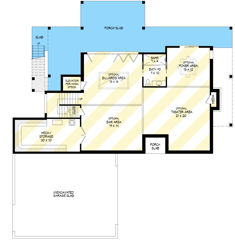 Plan 680331VR: Lake House Plan with Upstairs Master Suite and Optional Lower Level - 2894 Sq Ft - Floor Plan - Optional Lower Level - Contemporary, Mountain