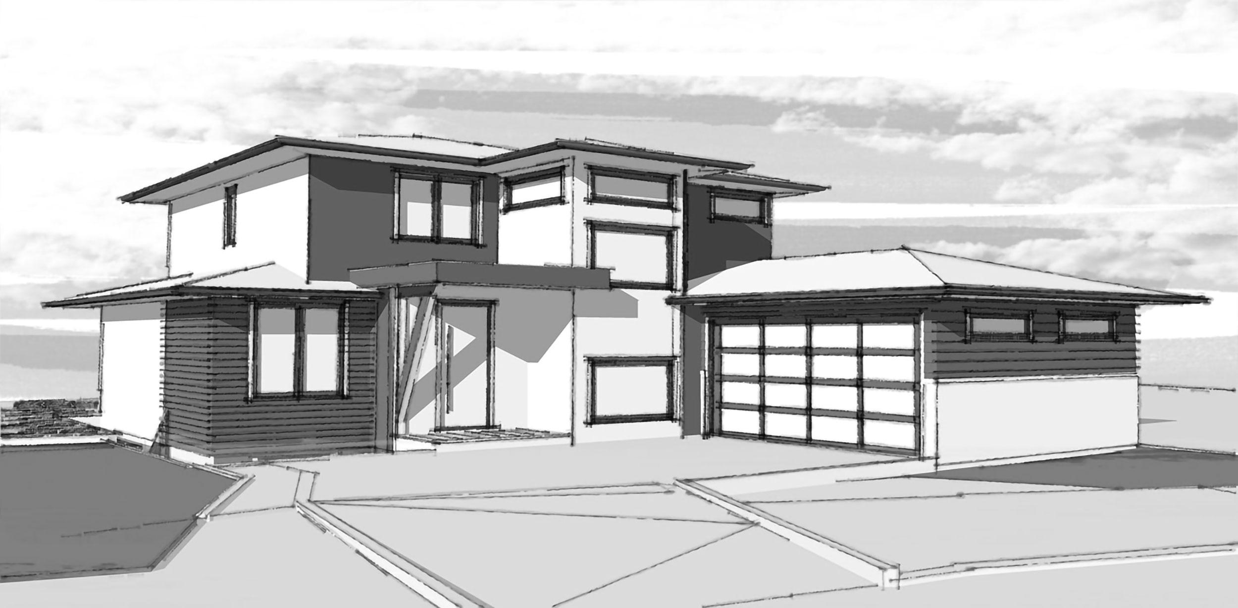 Plan 147009RML: Modern Northwest Style Home Plan with Outdoor Kitchen and 2 Car Garage - Image #9 - Contemporary, Mid Century Modern, Modern, Northwest
