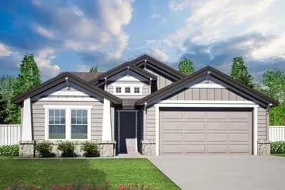 Traditional-Style Craftsman Ranch Home Plan with Great Room and Split Beds - 1957 Sq Ft