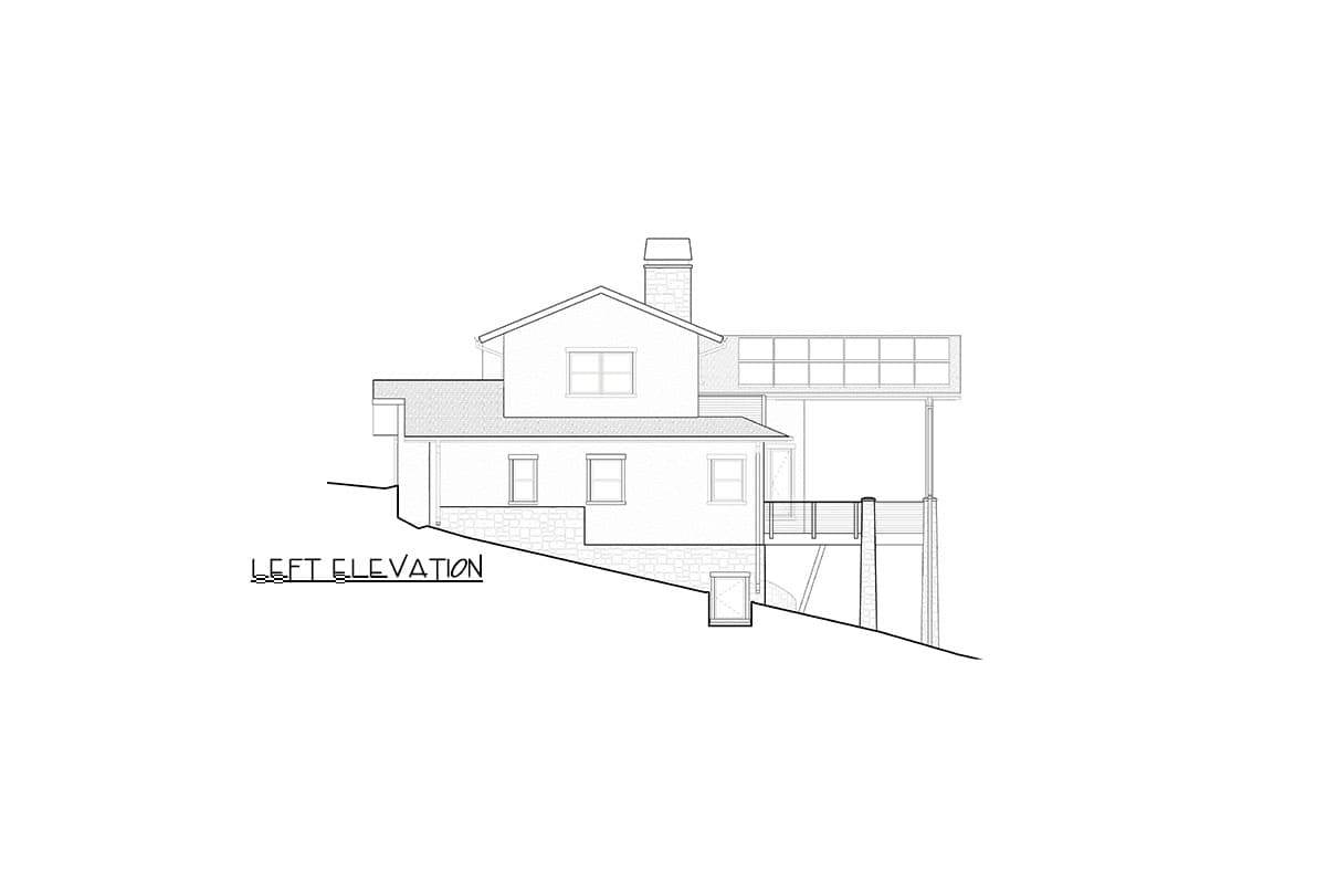 Plan 640009SRA: 4-Bed Mountain Home Plan with Spacious Outdoor Living for Front-Sloping Lot - 3458 Sq Ft - Image #25 - Craftsman, Mid Century Modern, Modern, Mountain, Rustic