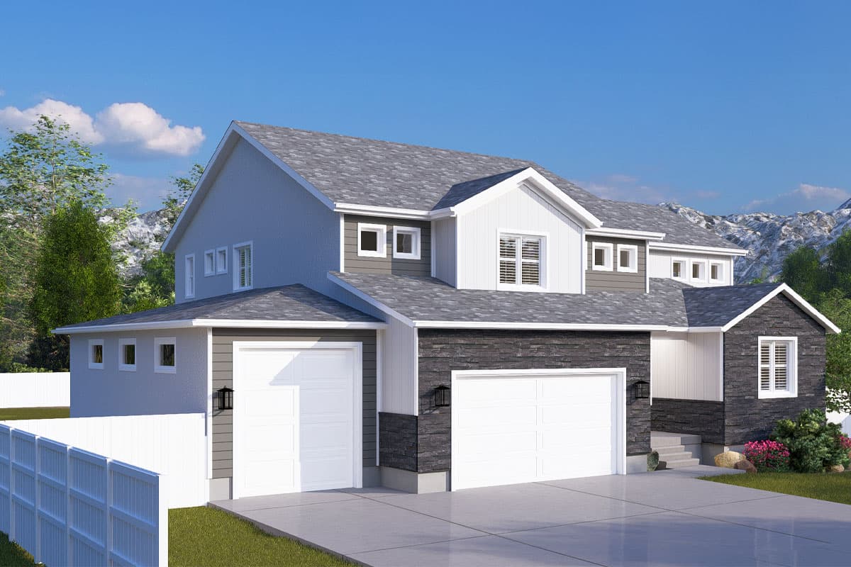 Plan 61506UT: Two-Story Transitional Home Plan with Home Office and Optional Lower Level - 3372 Sq Ft - Image #7 - Country, Southern, Transitional