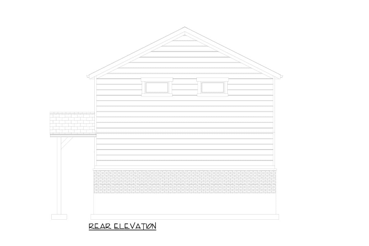 Plan 61507UT: Traditional 2-Bed ADU with Open Concept and Garage Below - 1049 Sq Ft - Image #13 - Carriage, Country, Traditional