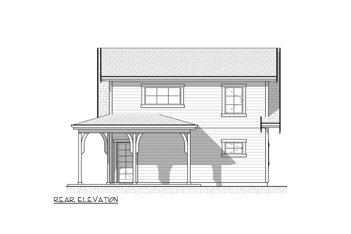 Plan 330020WLE: 2-Bed ADU Carriage House Garage with Workshop - 837 Sq Ft - Image #8 - Carriage, Cottage, Country, Modern Farmhouse