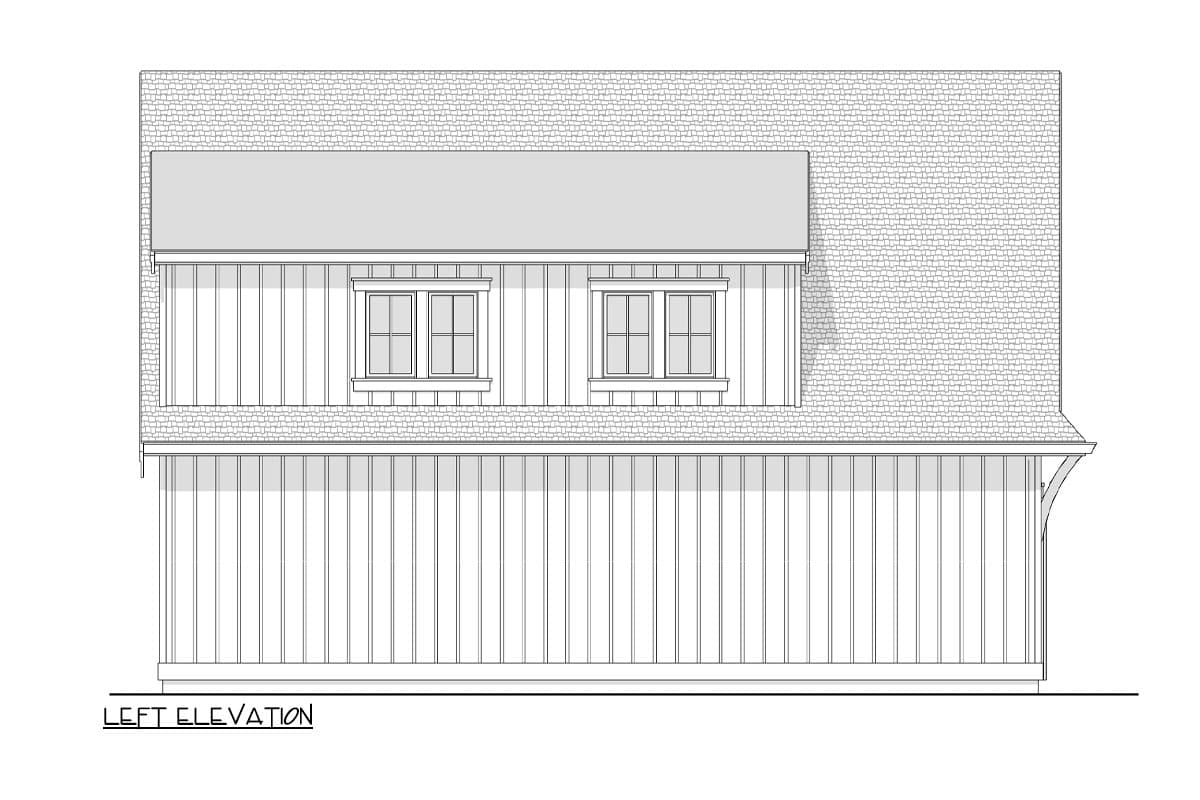 Plan 270101AF: 4-Car Modern Farmhouse Garage with 2-Bed ADU - 890 Sq Ft - Image #6 - Carriage, Cottage, Craftsman, Modern Farmhouse