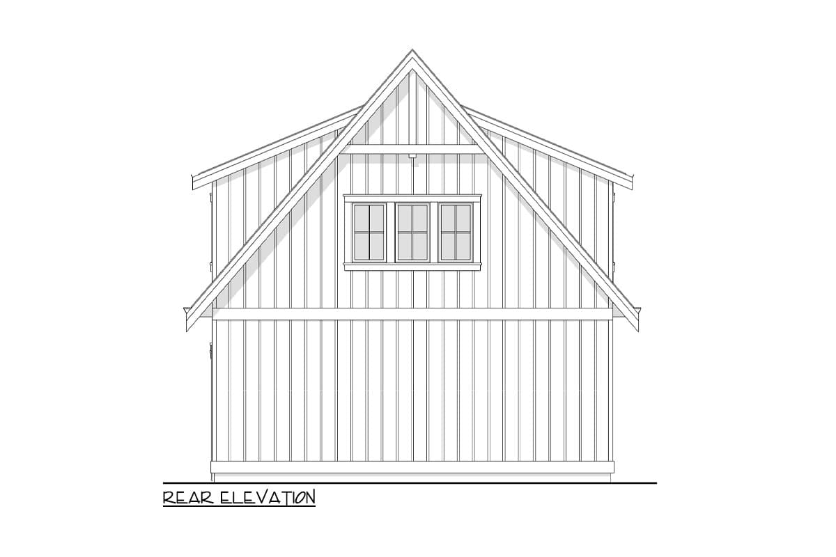 Plan 270101AF: 4-Car Modern Farmhouse Garage with 2-Bed ADU - 890 Sq Ft - Image #7 - Carriage, Cottage, Craftsman, Modern Farmhouse
