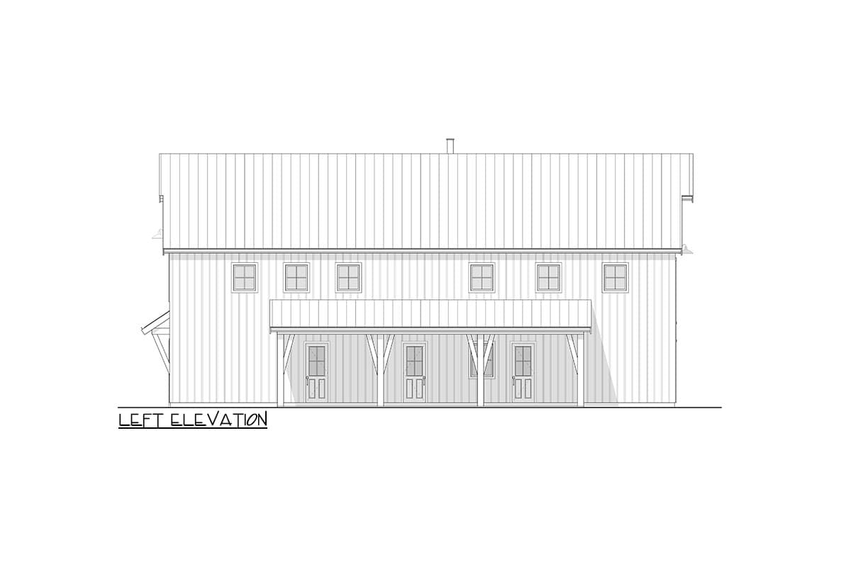 Plan 270102AF: 4-Bed Barndominium-Style House Plan with Vaulted Loft - 3450 Sq Ft - Image #8 - Barndominium, Country, Modern Farmhouse, New American