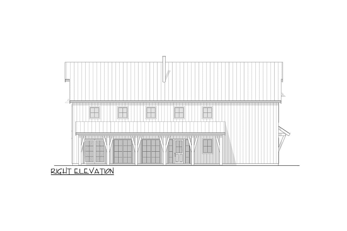 Plan 270102AF: 4-Bed Barndominium-Style House Plan with Vaulted Loft - 3450 Sq Ft - Image #10 - Barndominium, Country, Modern Farmhouse, New American
