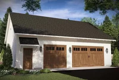Traditional 3-Car Garage with Bonus Room Above - 1200 Sq Ft