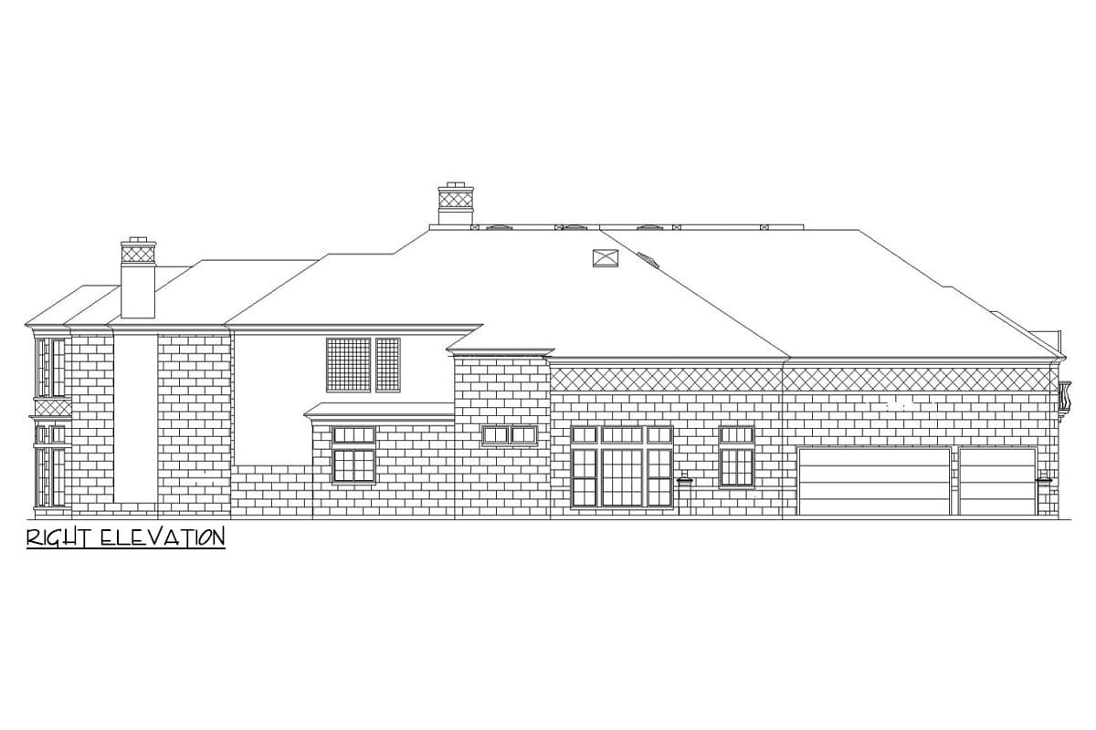 Plan 36702TX: 2-Story European Home Plan with Media Room and Library - 9528 Sq Ft - Image #5 - European, French Country
