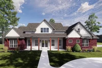 4-Bed Modern Farmhouse with Vaulted Great Room and Home Office - 3392 Sq Ft