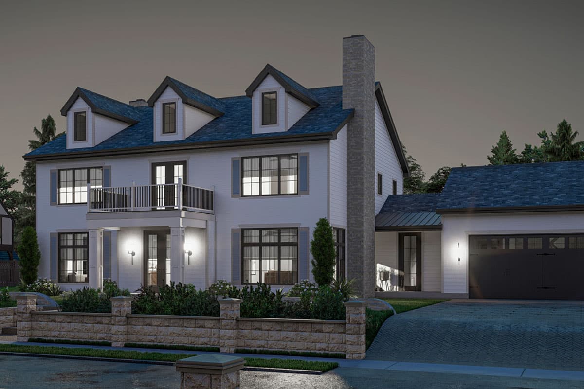 Plan 623368DJ: Two-Story Colonial Home Plan with Loft and Wet Bar Under 3400 Sq Ft - Image #8 - Colonial, Country, New American, Southern Traditional