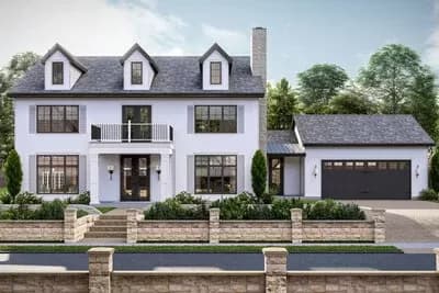 Two-Story Colonial Home Plan with Loft and Wet Bar Under 3400 Sq Ft