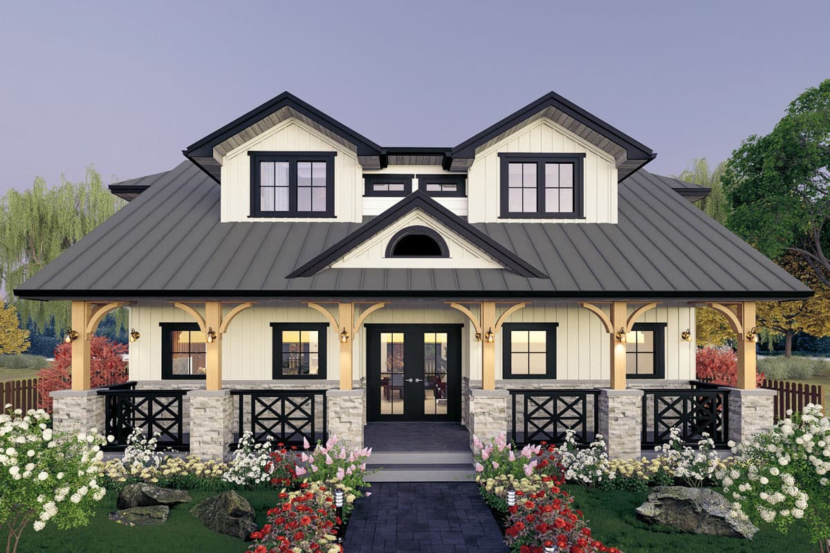 Plan 147010RML: 2-Story Bungalow Country Home Plan with U-Shape Kitchen - 2127 Sq Ft - Image #8 - Bungalow, Cottage, Country