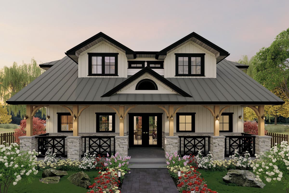 Plan 147010RML: 2-Story Bungalow Country Home Plan with U-Shape Kitchen - 2127 Sq Ft - Image #7 - Bungalow, Cottage, Country