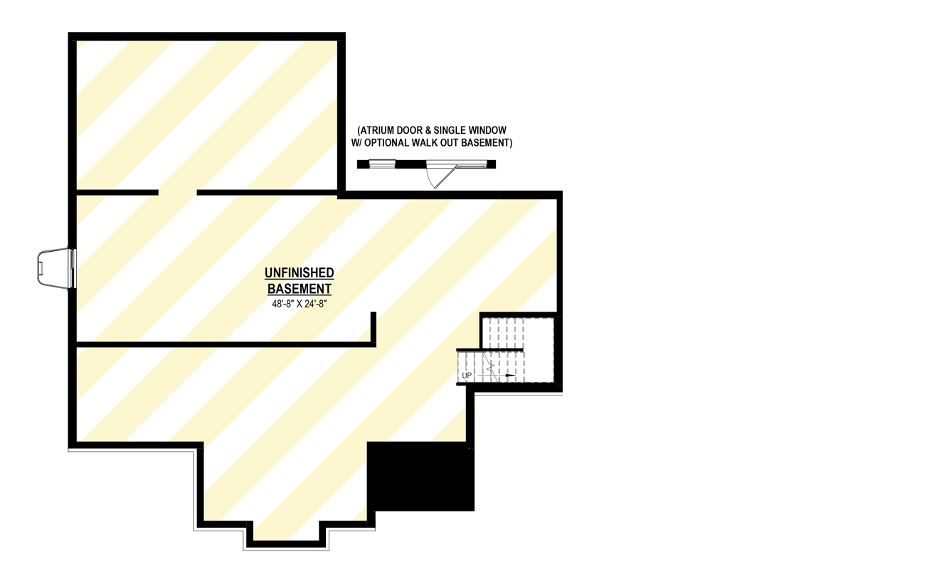 Plan 83663CRW: 4-Bed Transitional Home Plan with Loft Under 3300 Sq Ft - Floor Plan - Optional Lower Level - Transitional
