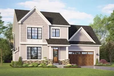 Two-Story Traditional Home Plan with Family Room Under 1800 Sq Ft