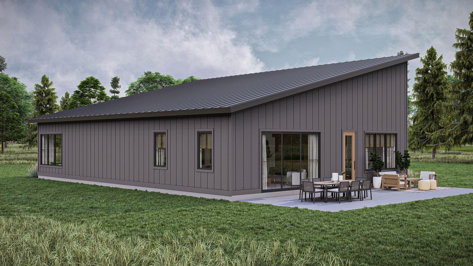 Plan 623369DJ: 2-Bed Modern Barndominium with Home Office and Great Room - 2214 Sq Ft - Image #8 - Barndominium, Country, Craftsman, Modern, New American