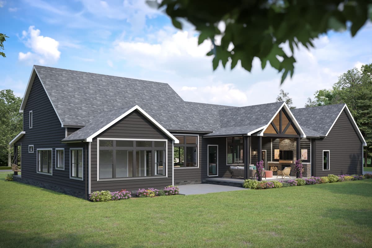 Plan 911039JVD: 3-Bed Modern Farmhouse Plan with Main Floor Master and Sun Room - 3111 Sq Ft - Image #5 - Country, Farmhouse, Modern Farmhouse