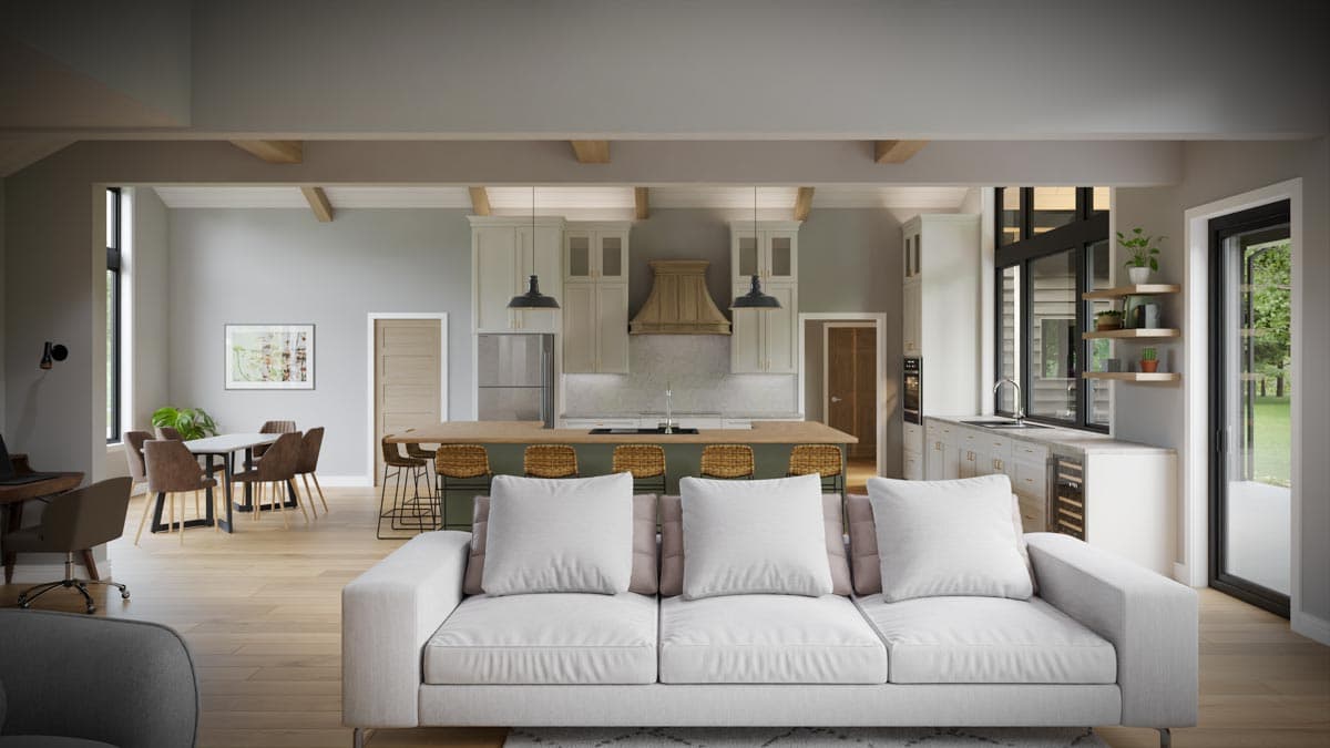 Plan 911039JVD: 3-Bed Modern Farmhouse Plan with Main Floor Master and Sun Room - 3111 Sq Ft - Image #8 - Country, Farmhouse, Modern Farmhouse